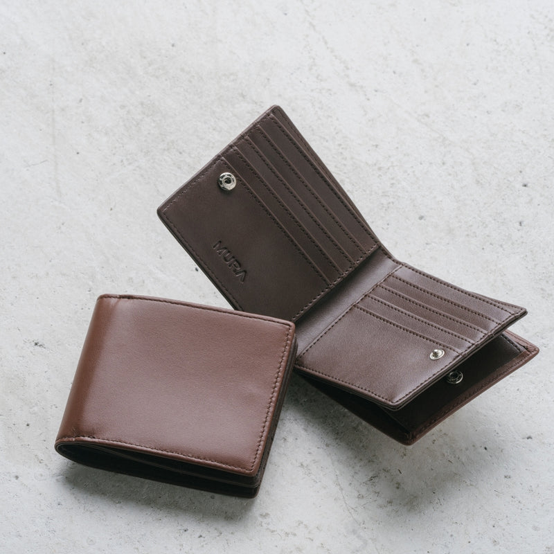 イタリアンレザー スキミング防止機能付き BOX型コイン収納 二つ折り財布 – ＭＵＲＡ-ムラ