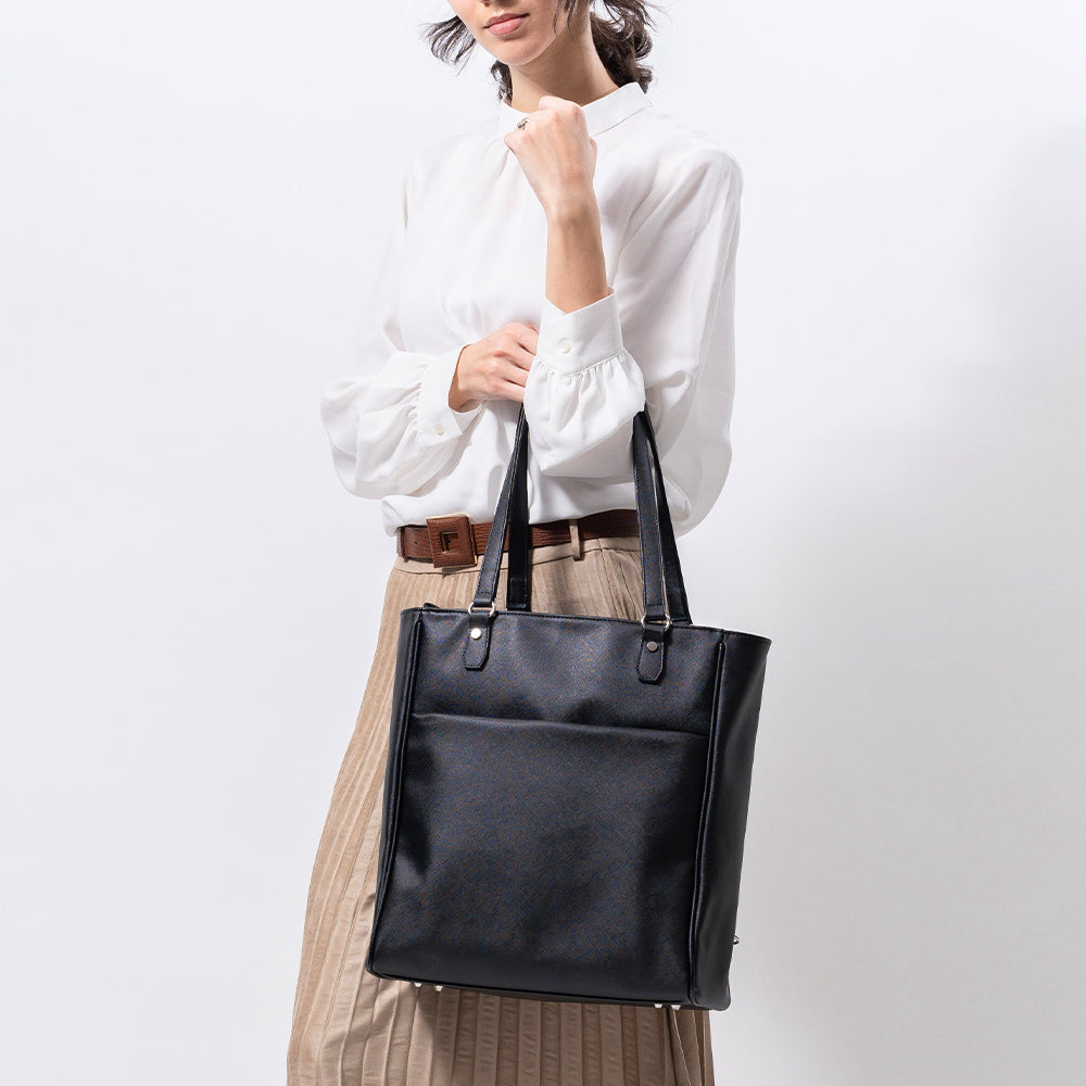 PU(サフィアーノ調) 2way リュックベルト付き トートバッグ