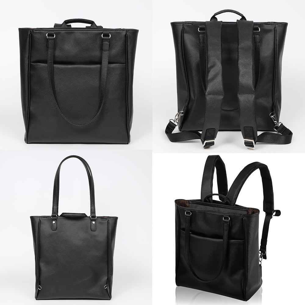 PU(サフィアーノ調) 2way リュックベルト付き トートバッグ