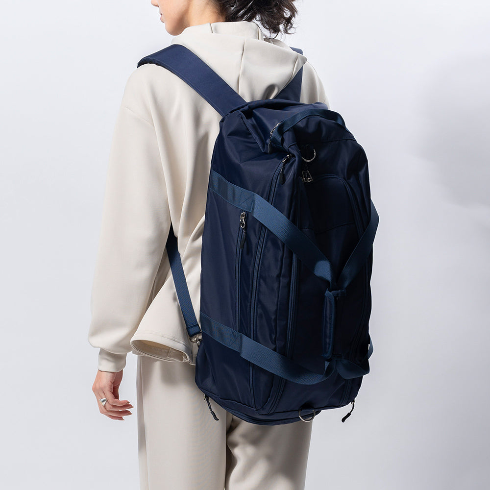 3WAY ポリエステル シューズポケット スポーツボストンバッグ