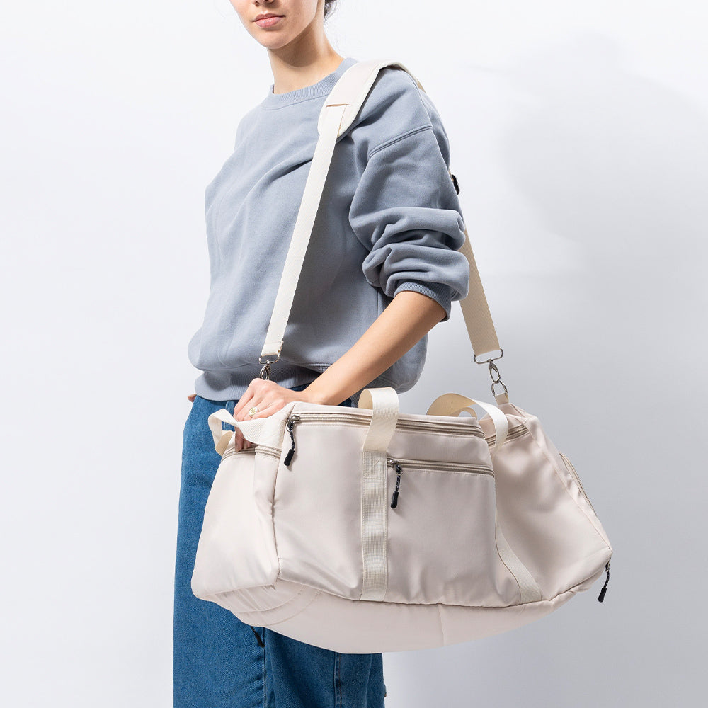 3WAY ポリエステル シューズポケット スポーツボストンバッグ