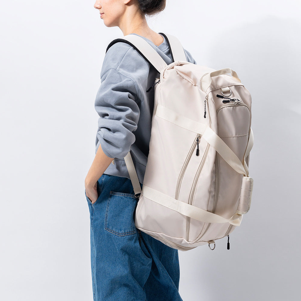 3WAY ポリエステル シューズポケット スポーツボストンバッグ