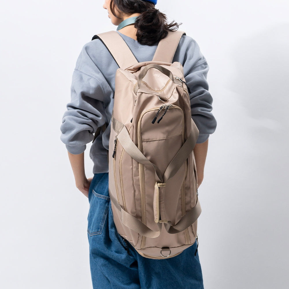 3WAY ポリエステル シューズポケット スポーツボストンバッグ