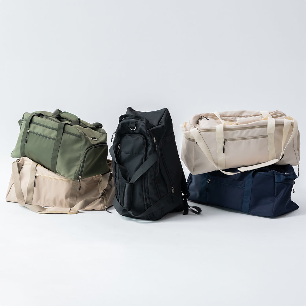 3WAY ポリエステル シューズポケット スポーツボストンバッグ