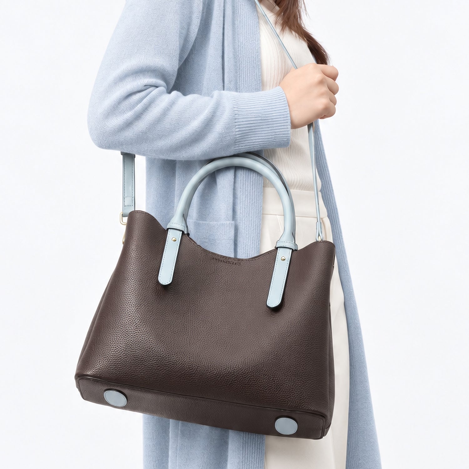 【Ternea テルネア】レディース 2way ショルダー付き PUレザー トートバッグ