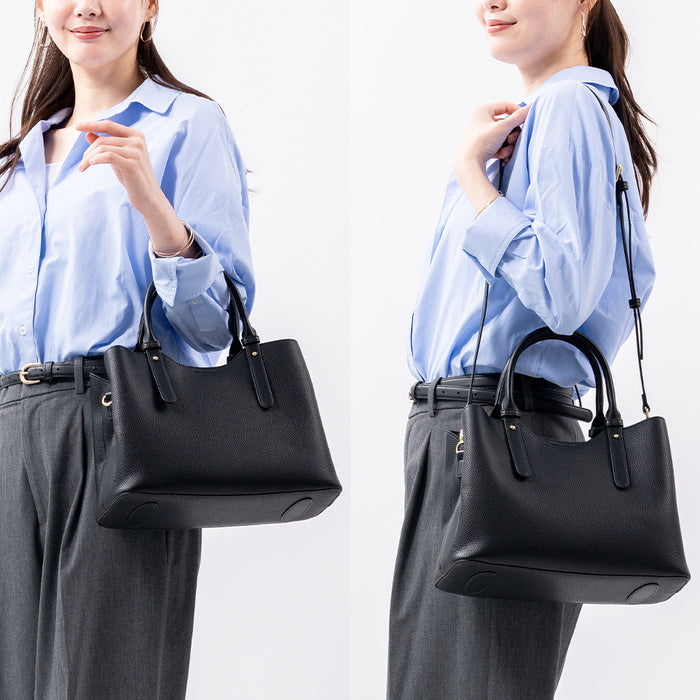 【Ternea テルネア】レディース 2way ショルダー付き PUレザー トートバッグ