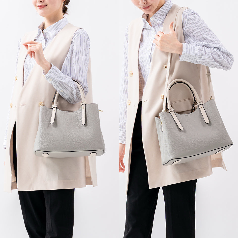 【Ternea テルネア】レディース 2way ショルダー付き PUレザー トートバッグ