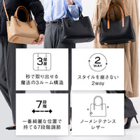 レディース 2way ショルダー付き PUレザー トートバッグ