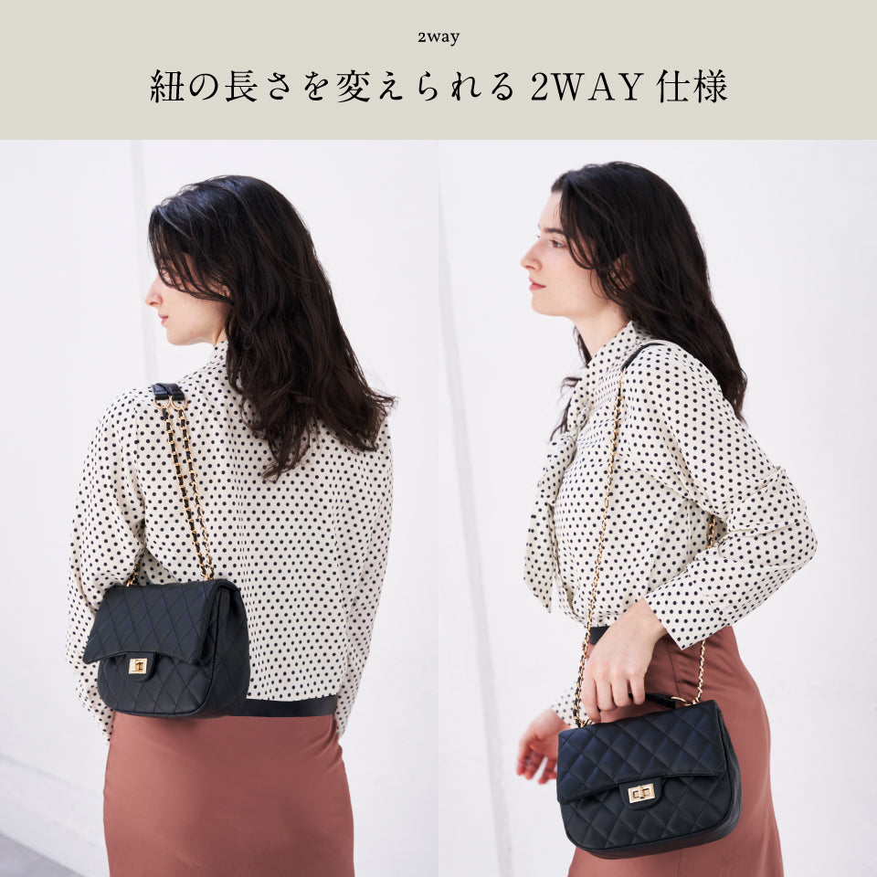 【Rombea ロンベア】キルティング ミニショルダーバッグ