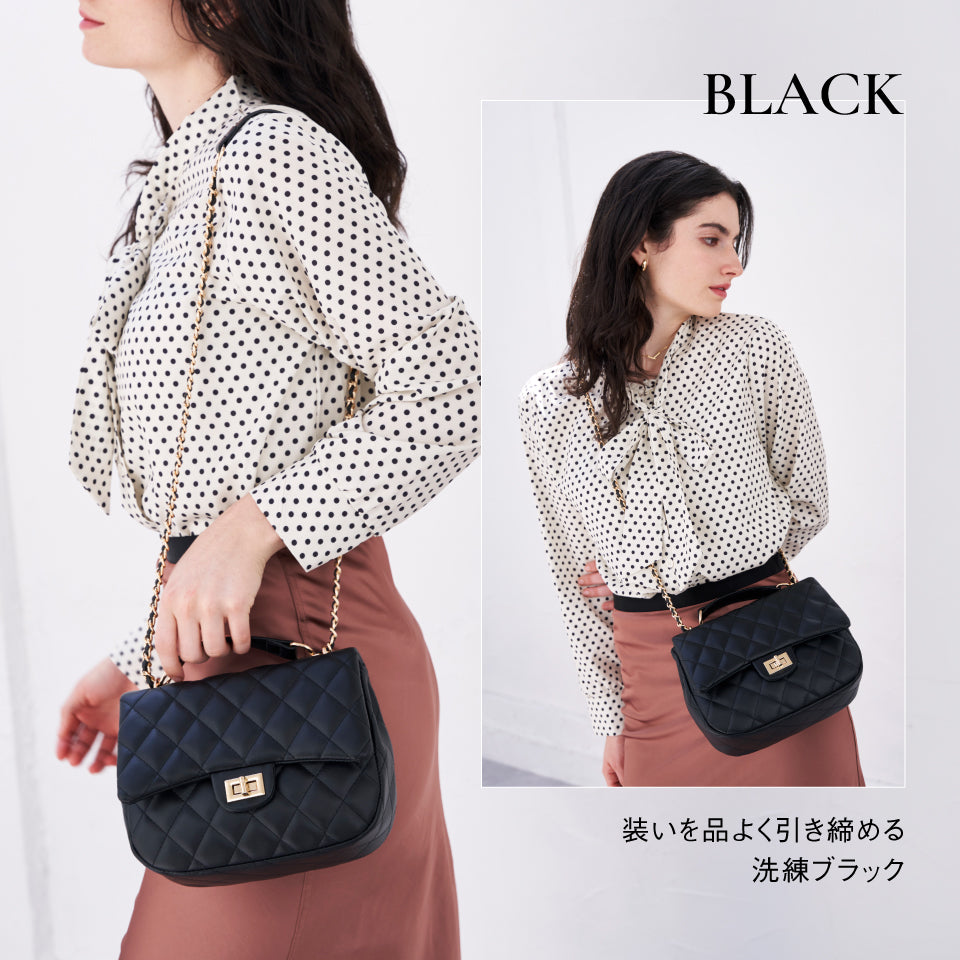 【Rombea ロンベア】キルティング ミニショルダーバッグ