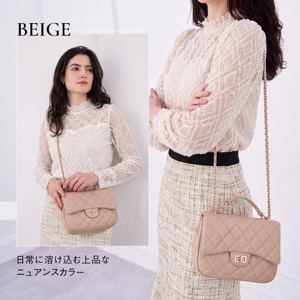 【Rombea ロンベア】キルティング ミニショルダーバッグ
