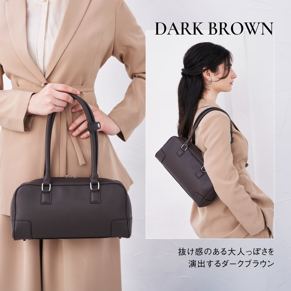 【Fermea フェルメア】横長ミニボストン 軽量ハンドバッグ