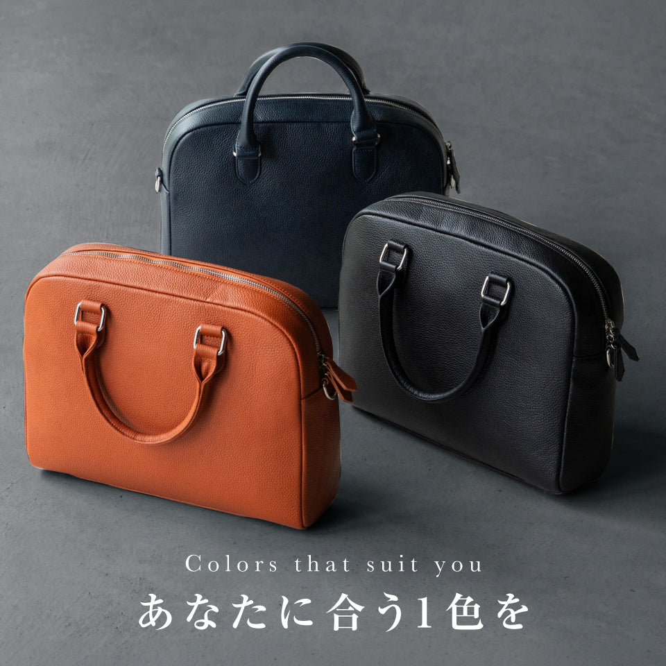 軽量・薄型 ２WAY 牛本革ミニブリーフケース