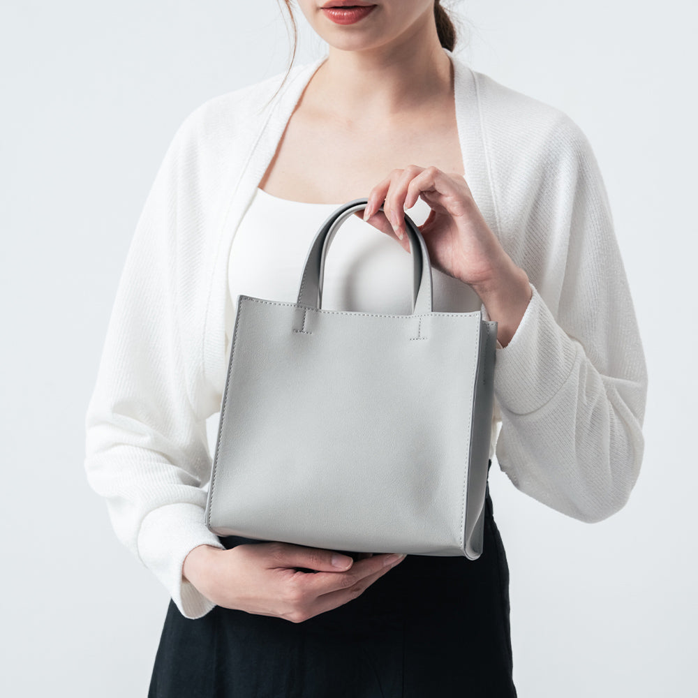 PUレザー スクエア 高見え ショルダーベルト付き ミニ トートショルダー