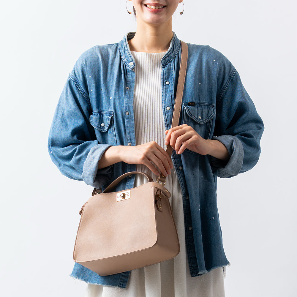 PUレザー 2WAY ショルダーベルト付き ハンドバッグ – MURA-ムラ