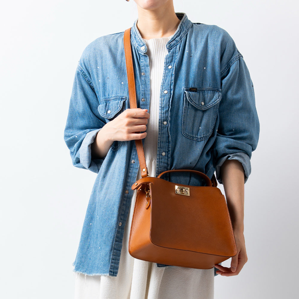 PUレザー 2WAY ショルダーベルト付き ハンドバッグ – MURA-ムラ