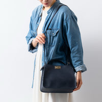 PUレザー 2WAY ショルダーベルト付き ハンドバッグ