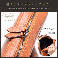 牛本革シュリンクレザー 軽量ボディバッグ