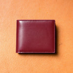コードバン調/カーボン レザー box型小銭入れ 二つ折り財布