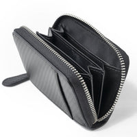 ラウンドファスナー コードバン調/カーボン レザー コインケース