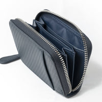 ラウンドファスナー コードバン調/カーボン レザー コインケース