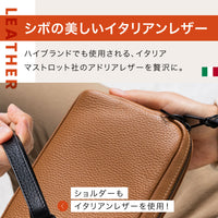イタリアン/フルグレイン レザー スキミング防止機能付き ミニ ショルダーバッグ