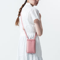 フルグレイン シュリンクレザー L字ファスナー財布付き スマホショルダー