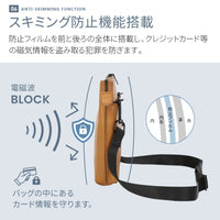 【父の日ラッピング無料】本革/フルグレインレザー スキミング防止機能付き サコッシュ ショルダーバッグ