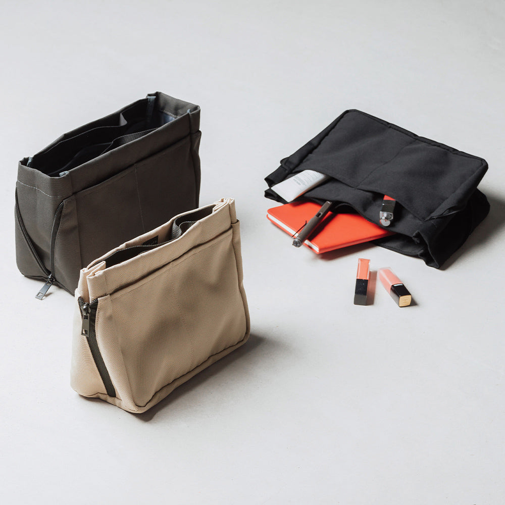 サスティナブル R－PET 撥水抗菌「サイズが調整できる」バッグインバッグ インナーバッグ