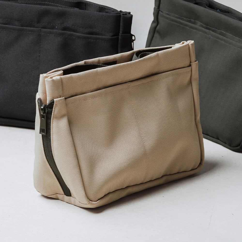 サスティナブル R－PET 撥水抗菌「サイズが調整できる」バッグインバッグ インナーバッグ