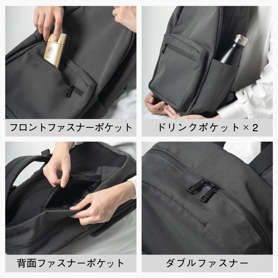 R-PET(リサイクルポリエステル) 撥水 抗菌 サステナブル バックパック