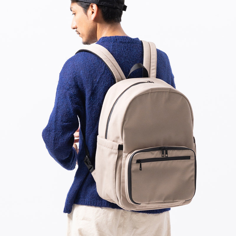 R-PET(リサイクルポリエステル) 2階構造 ユニセックスリュック マザーズバッグ