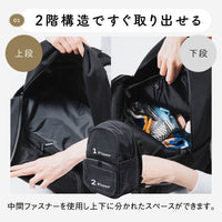 R-PET(リサイクルポリエステル) 2階構造 ユニセックスリュック マザーズバッグ
