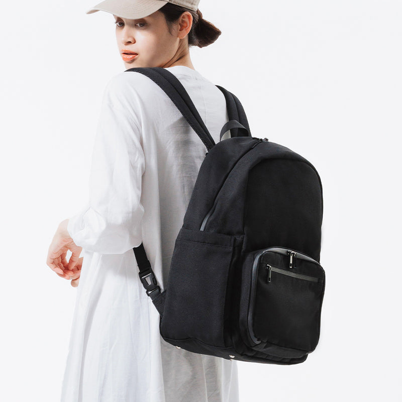 R-PET(リサイクルポリエステル) 2階構造 ユニセックスリュック マザーズバッグ