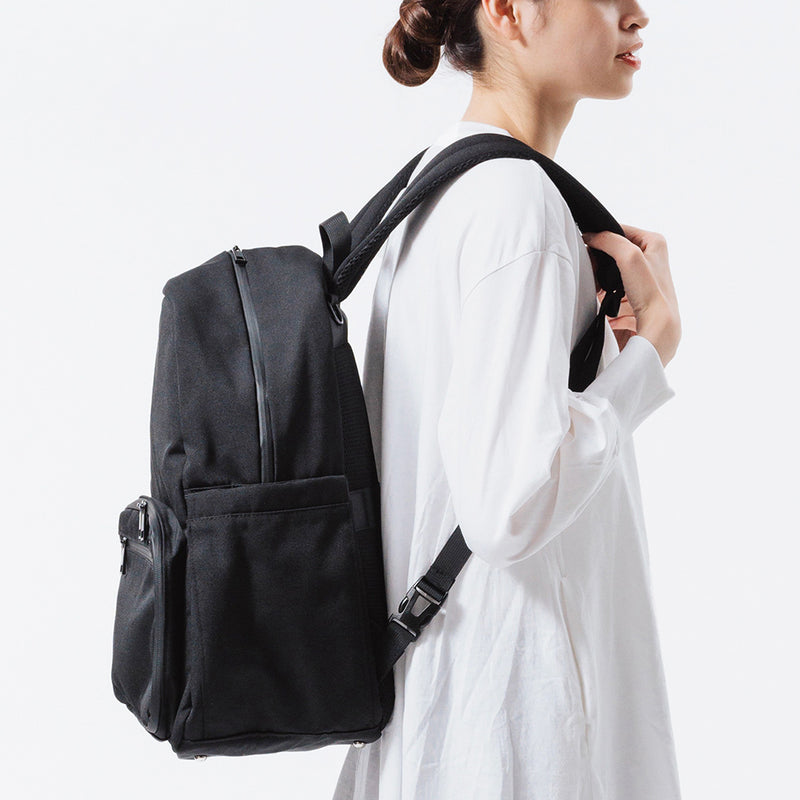 R-PET(リサイクルポリエステル) 2階構造 ユニセックスリュック マザーズバッグ