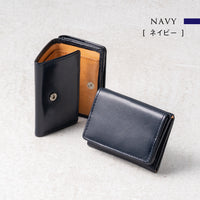 イタリアン/フルグレイン レザー スキミング防止 三つ折り財布