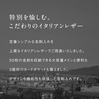 イタリアン/フルグレイン レザー 大容量 名刺入れ