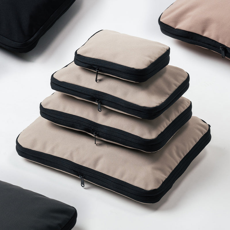 サスティナブル R－PET 撥水抗菌 ファスナー式 トラベル 圧縮ポーチ