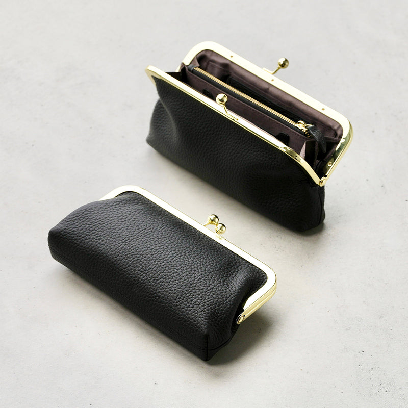 ソフトシュリンク エコレザー がま口 長財布