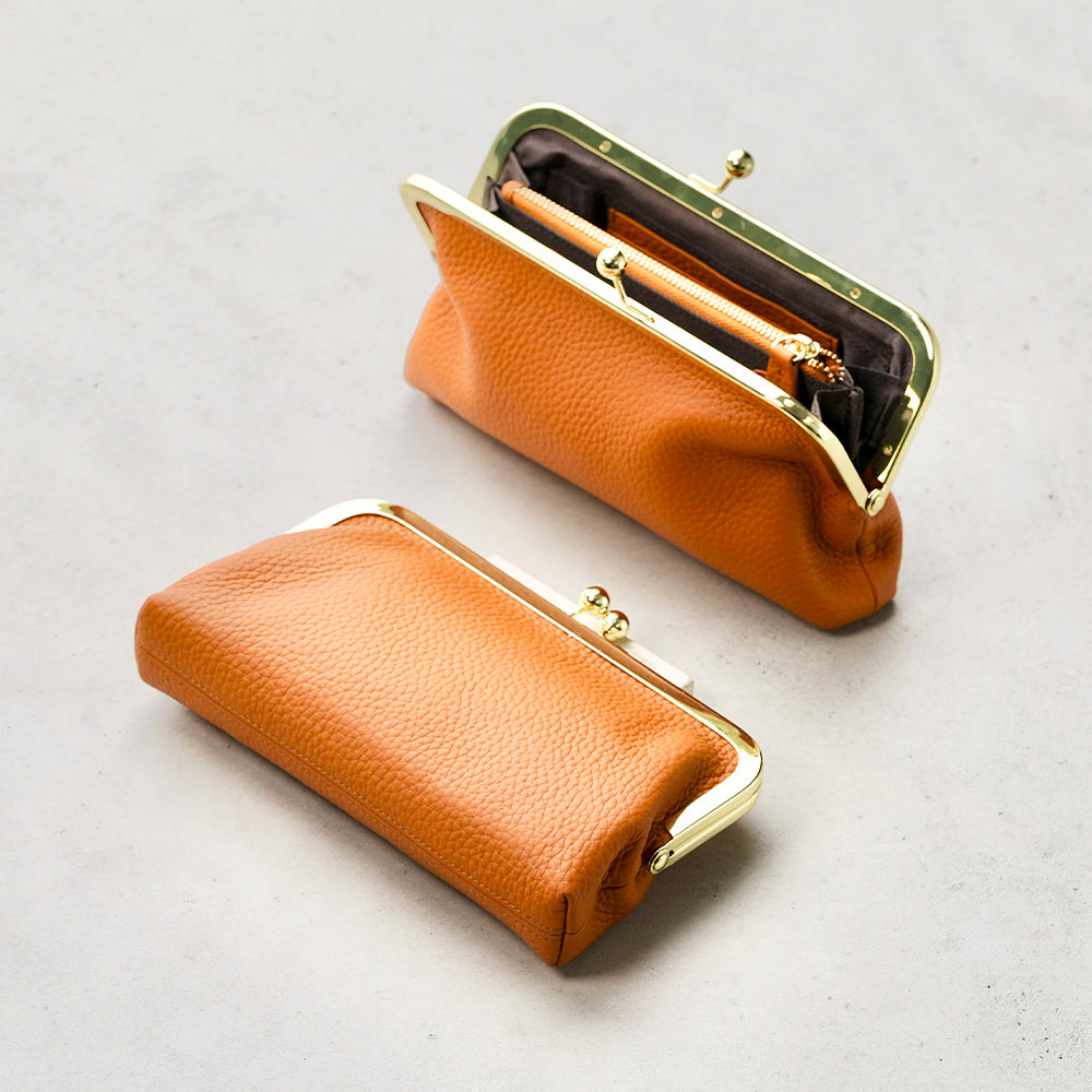 ソフトシュリンク エコレザー がま口 長財布