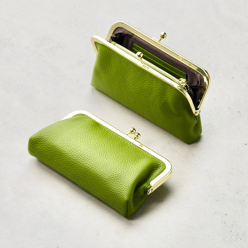 ソフトシュリンク エコレザー がま口 長財布