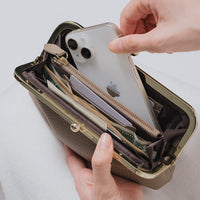 ソフトシュリンク エコレザー がま口 長財布