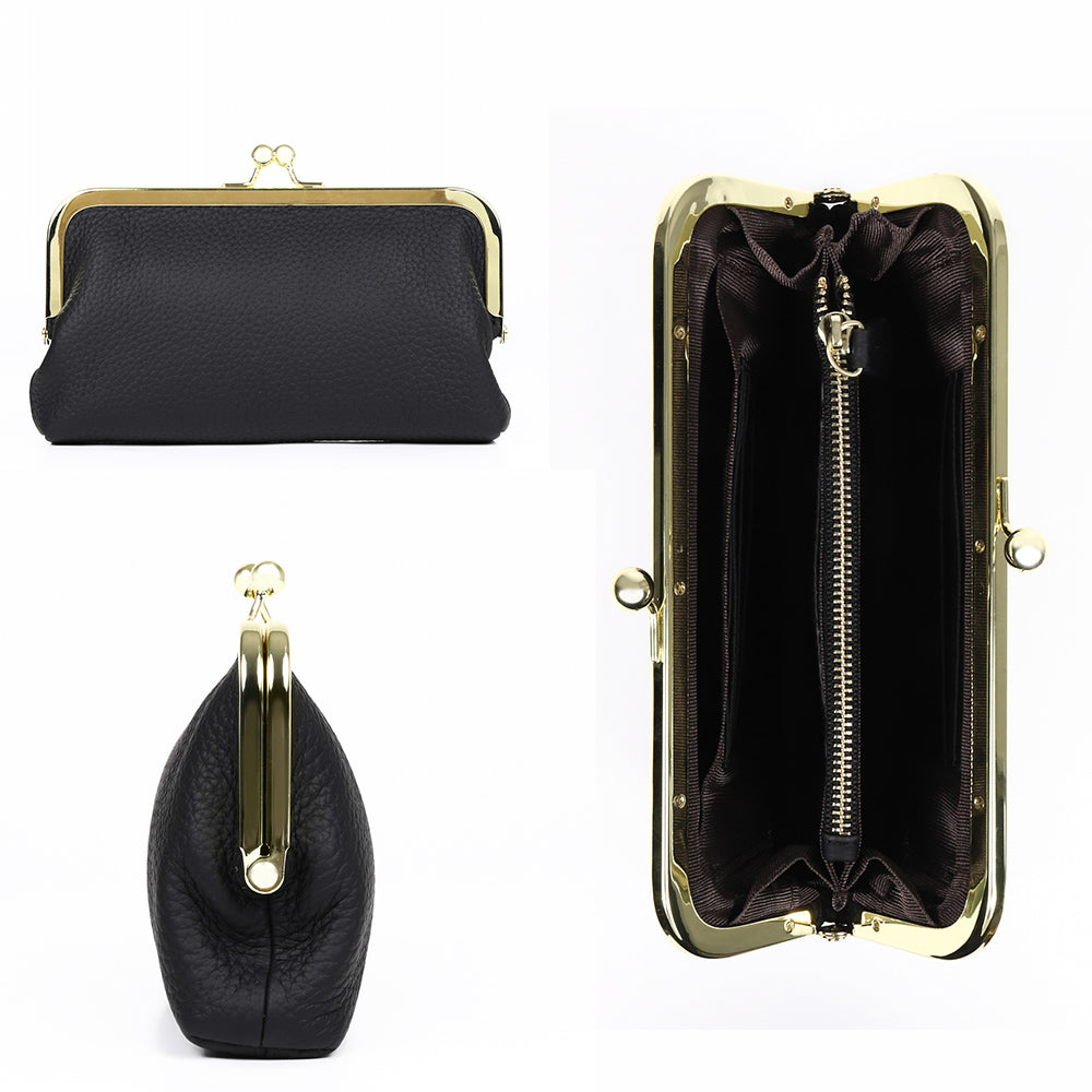 ソフトシュリンク エコレザー がま口 長財布