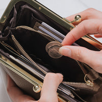 ソフトシュリンク エコレザー がま口 長財布