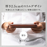 コードバン調 牛本革 フルグレイン スムースレザー YKKラウンドファスナー 長財布