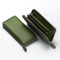 エコレザー ソフトシュリンク YKKラウンドファスナー 長財布