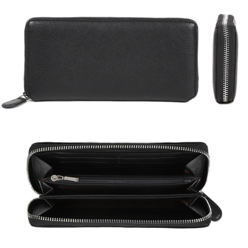 エコレザー ソフトシュリンク YKKラウンドファスナー 長財布