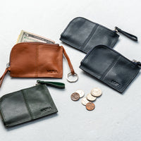 牛本革 キーリング付き マルチ収納ケース