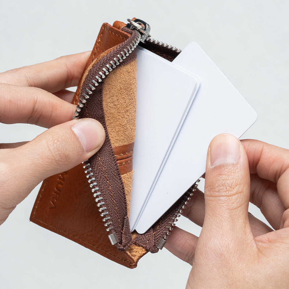 牛本革 キーリング付き マルチ収納ケース