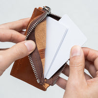 牛本革 キーリング付き マルチ収納ケース